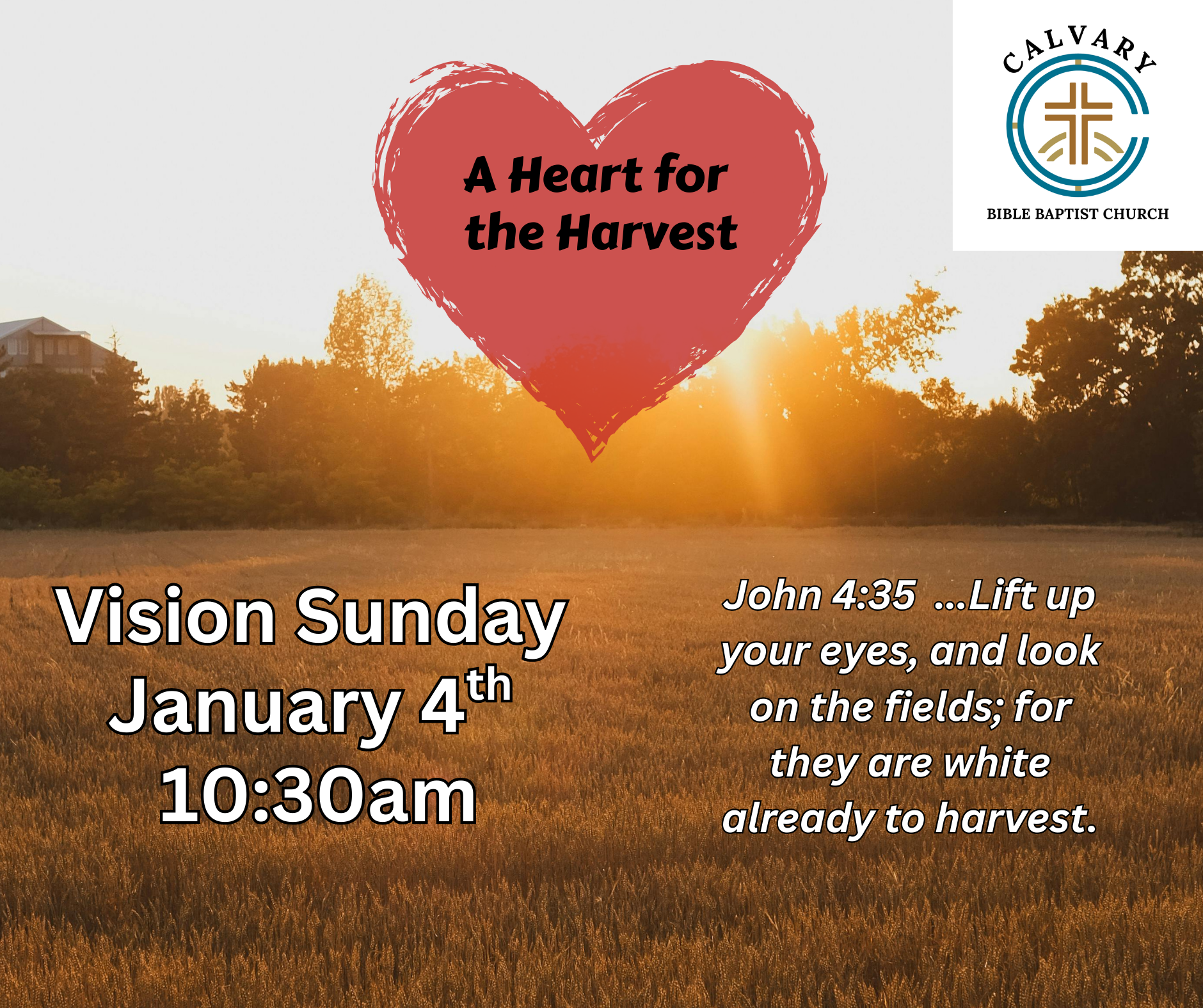 Infographic for Calvary Bible Baptist Church for Vision Sunday