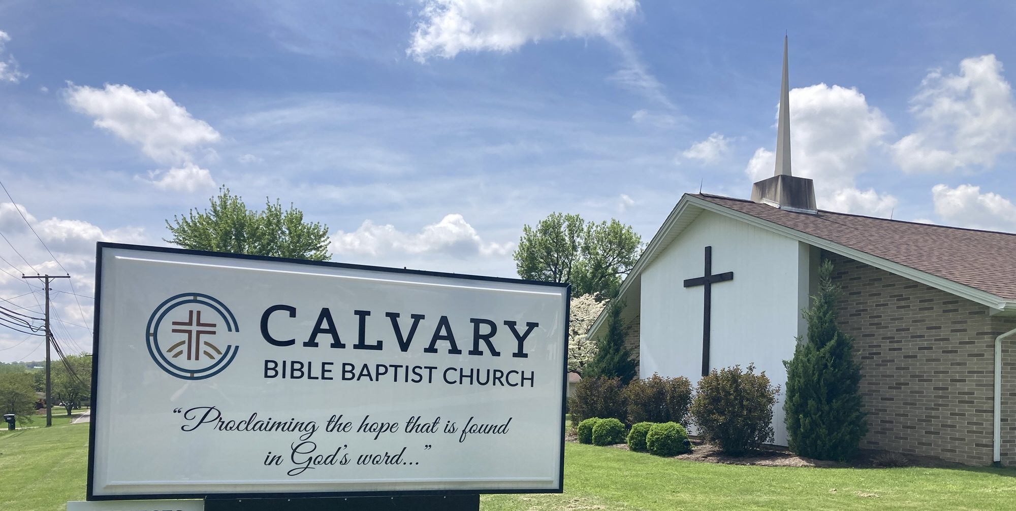 Calvary Bible Baptist Church in Canton Ohio Sign and Building