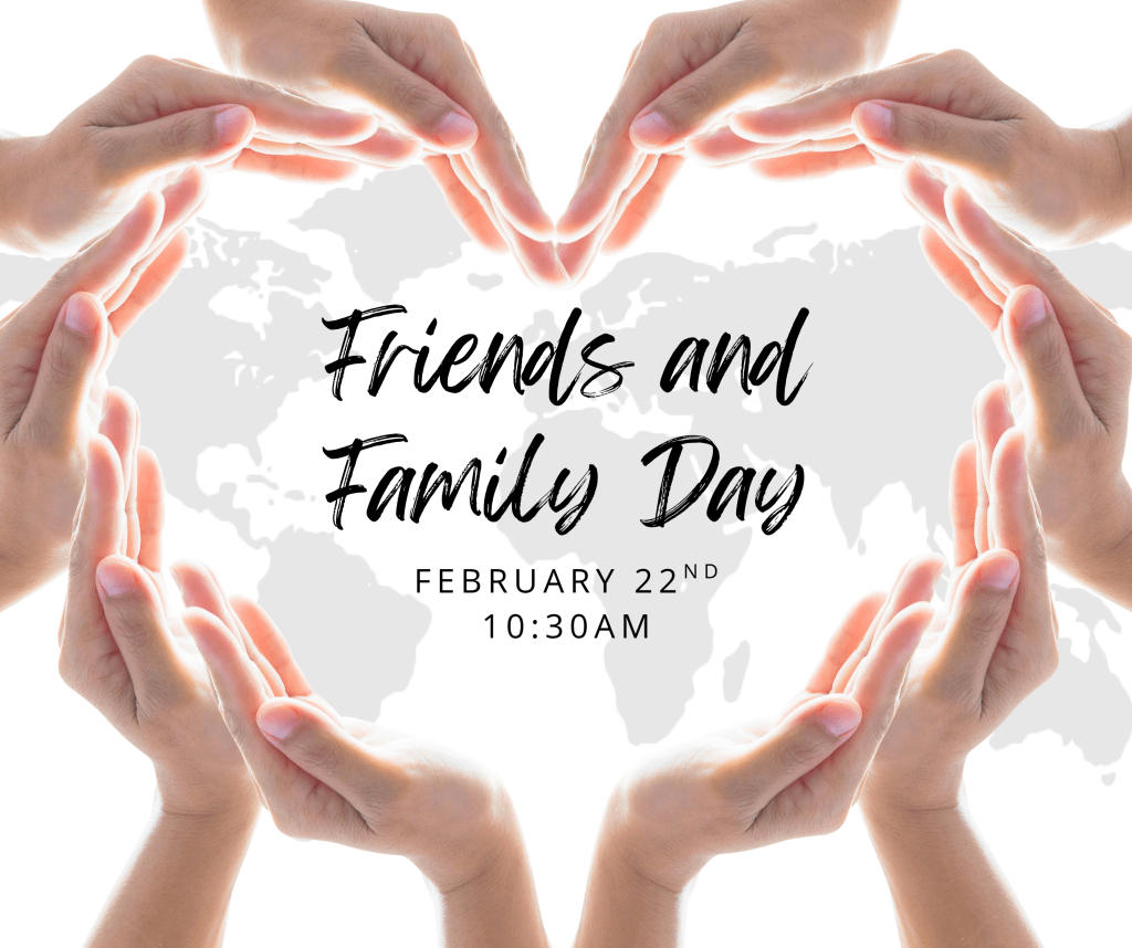 Infographic of Friends and Family Day at Calvary Bible Baptist Church in Canton Ohio