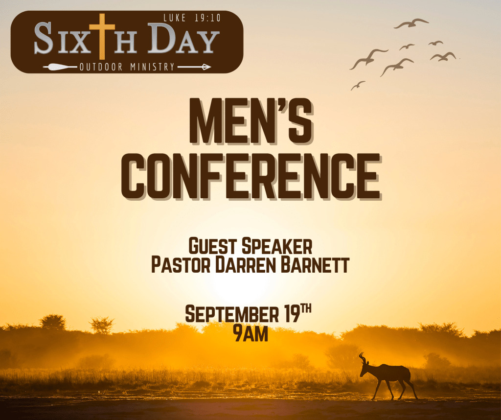 Infographic for the annual Men's Conference at Calvary Bible Baptist Church in Canton Ohio